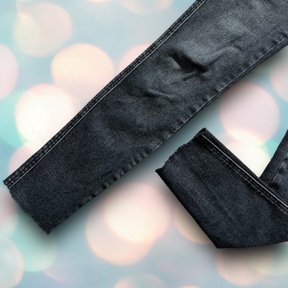 Free People “We The Free” Women’s Gray High-Rise Raw Hem Skinny Denim Jeans 25 - Picture 6 of 7